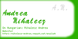 andrea mihalecz business card